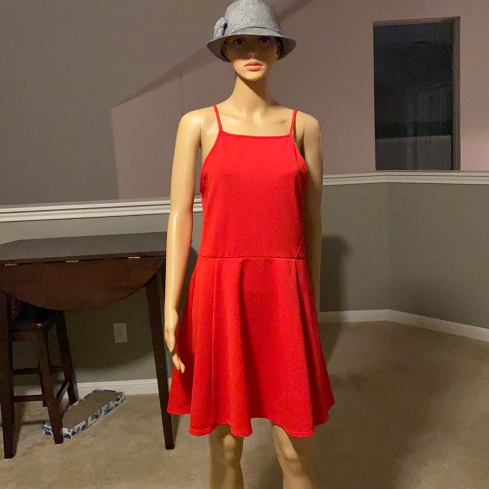 Orange Spaghetti Strap Dress